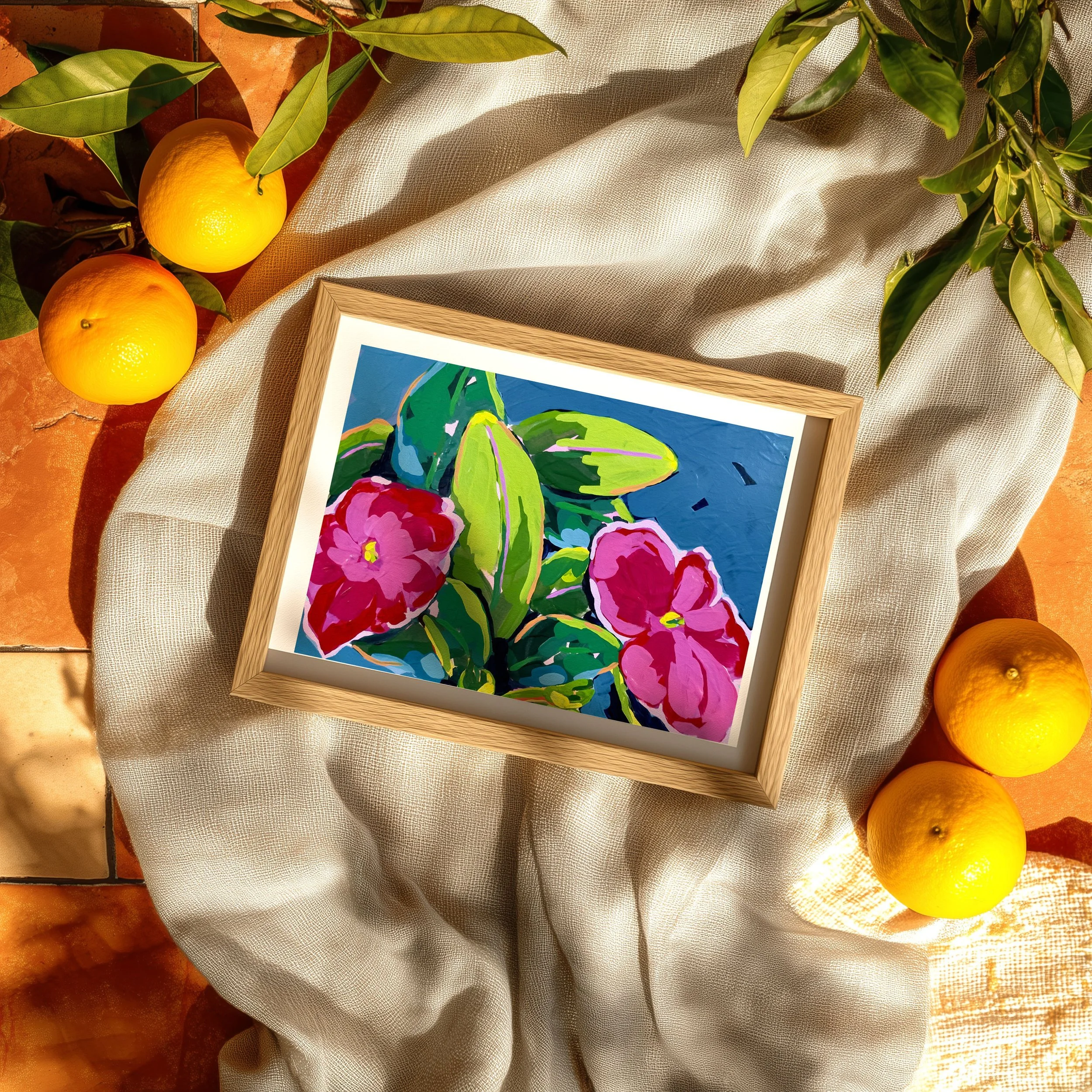 A Tropical Floral: Colorful, Expressive Flower Wall Art Prints for